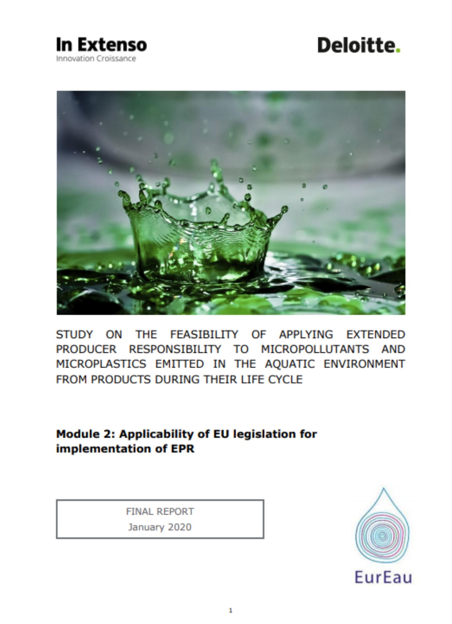 Deloitte EurEau Report - Extended Producer Responsibility - Module 3