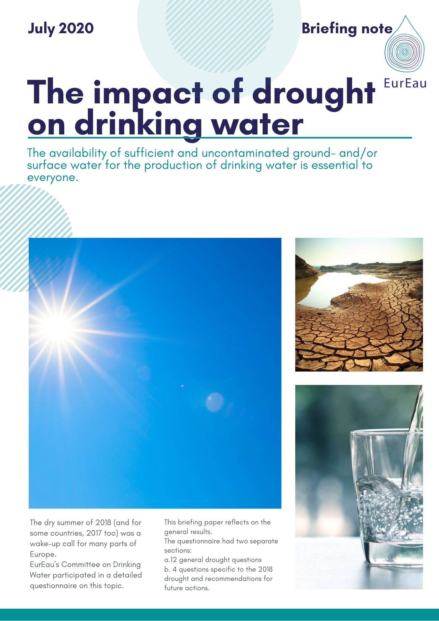 Briefing note on the impact of drought on drinking water