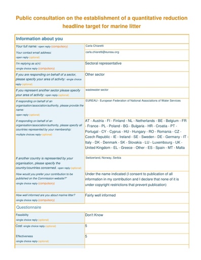 Consultation on Marine litter December2013