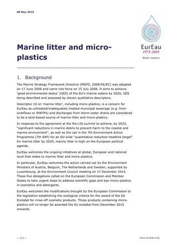 Marine litter and micro-plastics