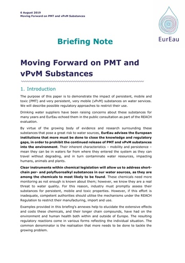 Briefing note on Moving Forward on PMT and vPvM Substances