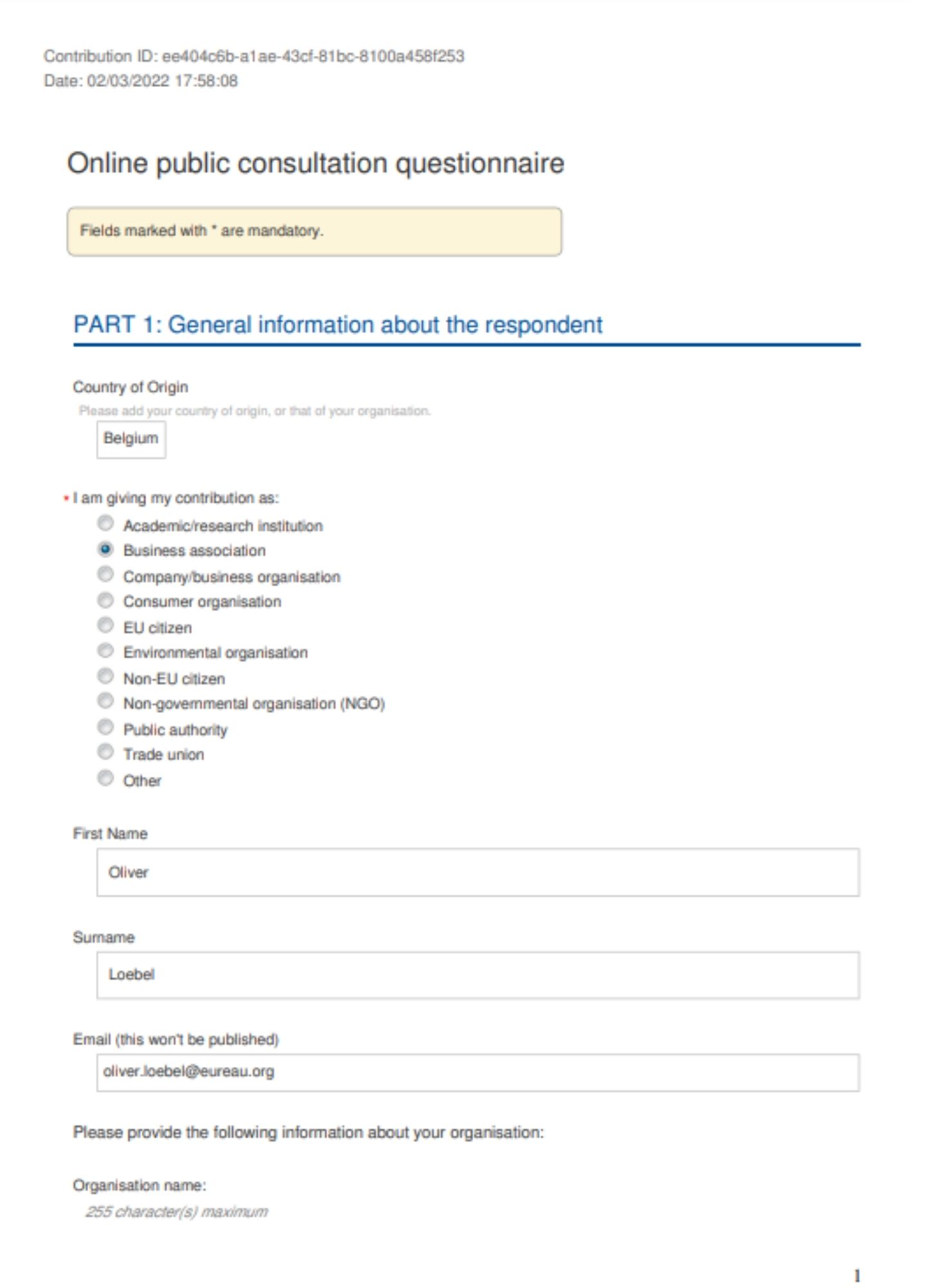 EurEau reaction to the European Commission consultation on bio(degradable) plastics